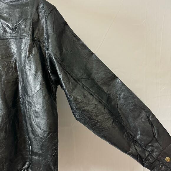 Leather Soul Biker Jacket, Size M, Moto, Biker, Pockets, Gold Zipper, Vintage - Picture 8 of 11